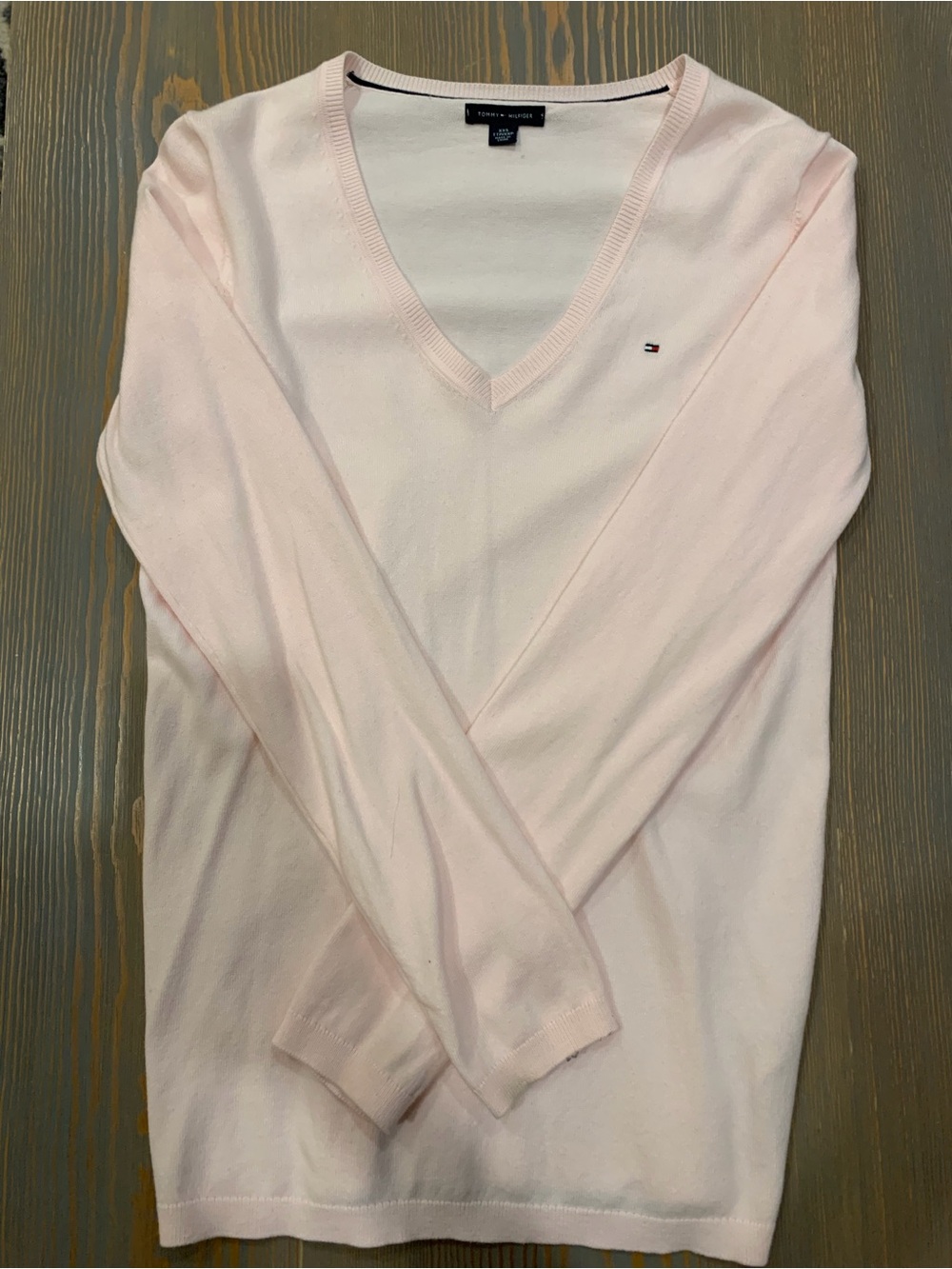 Women’s Tommy Hilfiger Light Pink V-Neck Sweater